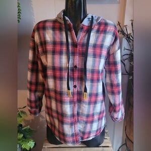 Zaful Plaid Sherpa Lined Hooded Shirt 6